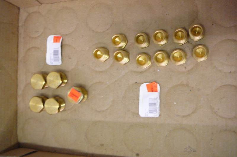 Brass nuts 34 5 count 12 11 count
