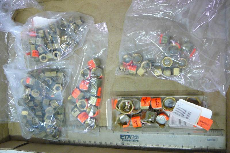 Brass nuts 38 58 12 516