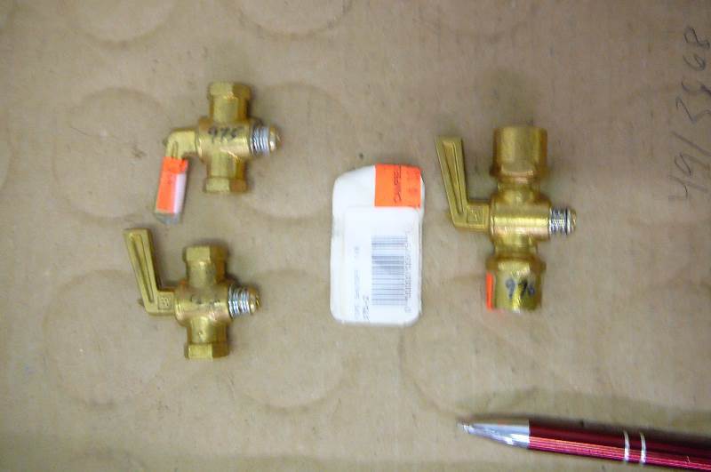 Shut off valves 18 x 18 2count 14 x 14 1 count