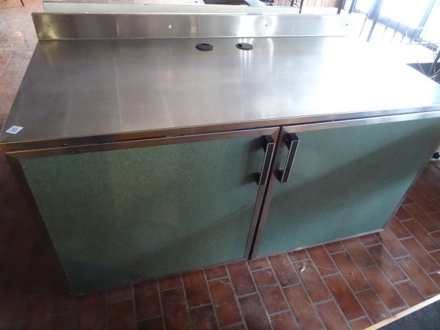 lot 10 image: Stainless and Metal Cabinet