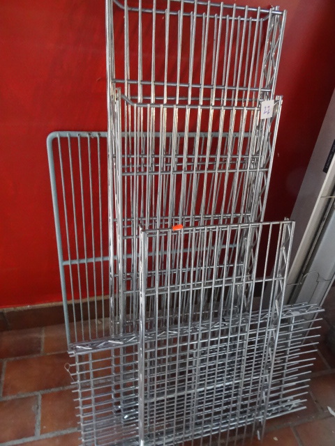 lot 22 image: Pile of Misc Wire Shelving