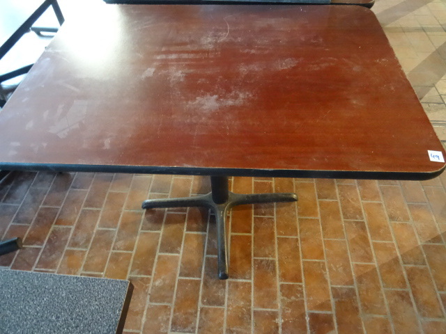 lot 50 image: 42 X 30 Table with Metal Base