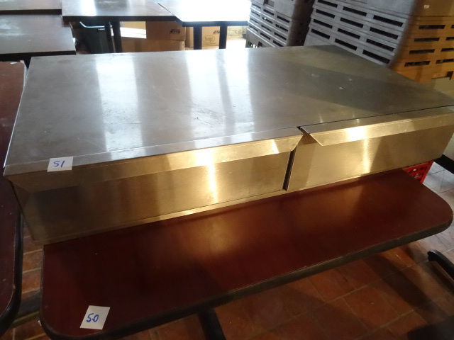 lot 51 image: Stainless 2 Drawer Holding Cabinet