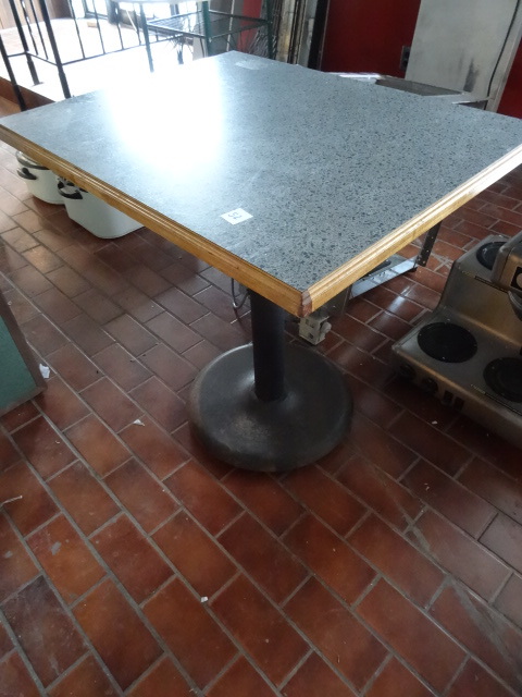 lot 52 image: 29 X 23 Table with Metal Base