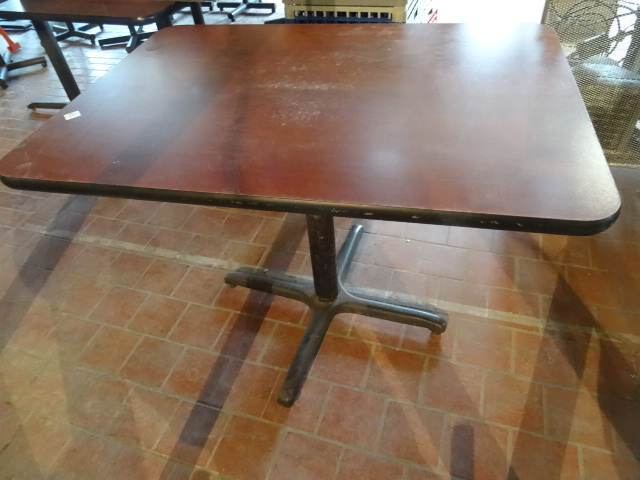 lot 63 image: 42 X 30 Table with Metal Base