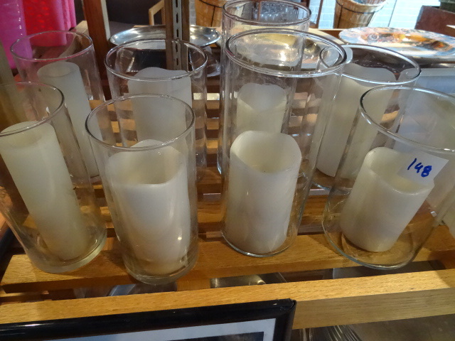 lot 148 image: Pillar Candle Glasses