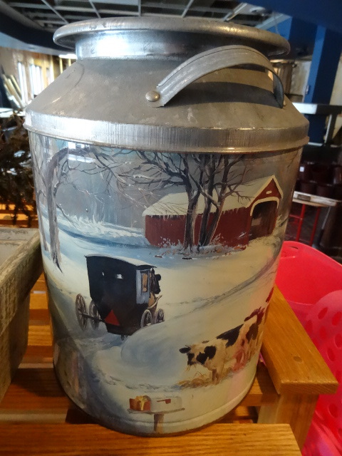 lot 159 image: Galvanized Can Painted