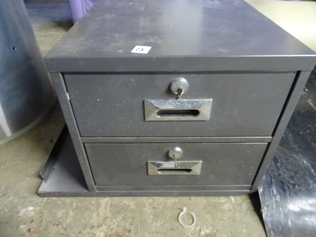 2 Drawer Metal Cabinet