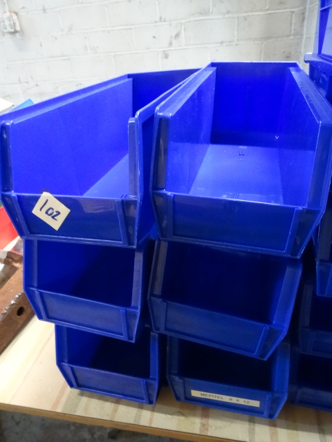 5 X 15 Plastic Hardware Bins Qty 6