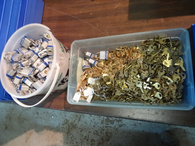 Ice Cream Pail Full of Locks
