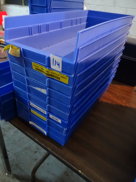 8 X 18 Plastic Hardware Bins Qty 10