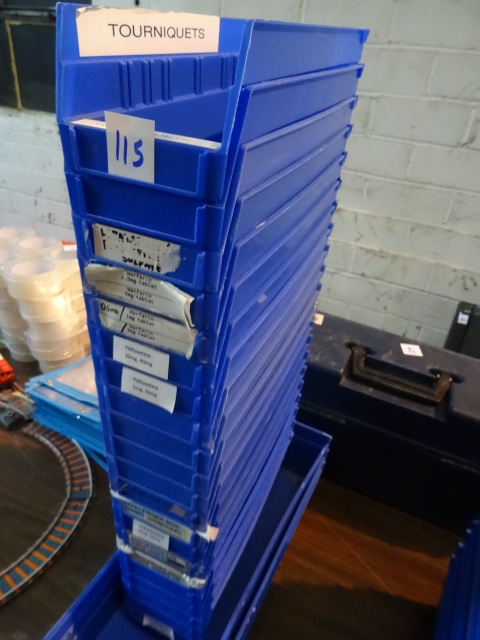 4 X 12 Plastic Hardware Bins Qty 21