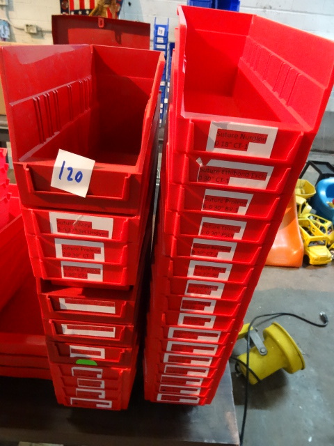 4 X 12 Plastic Hardware Bins Qty 27