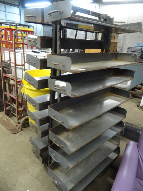 Double Sided Shelving Unit on Wheels