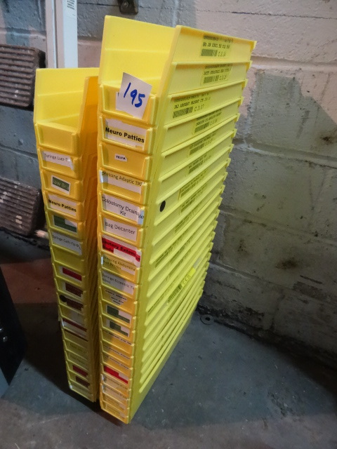 3 X 12 Plastic Hardware Bins Qty 38