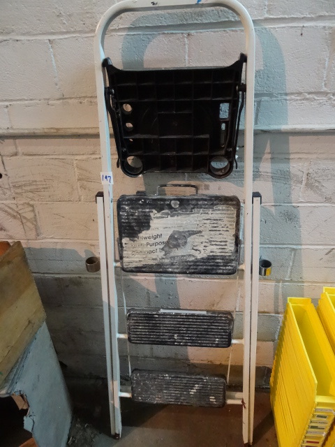 3 Step Fold Up Metal Stool