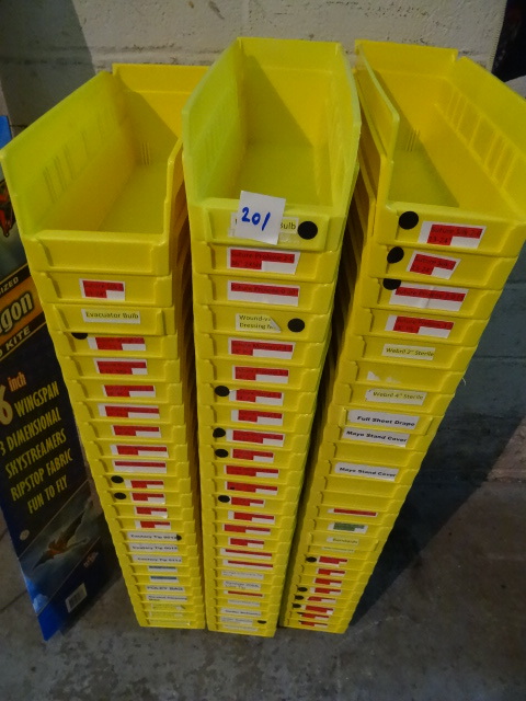 4 X 12 Plastic Hardware Bins Qty 72