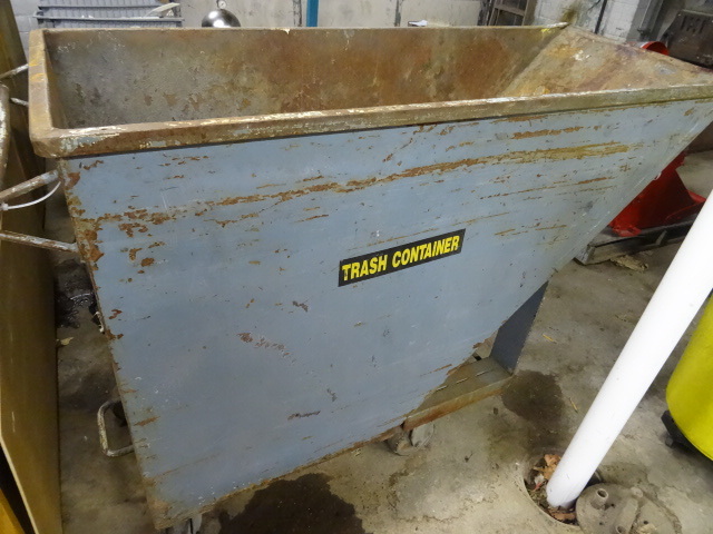 Metal Tipping Trash Dumpster On Wheels