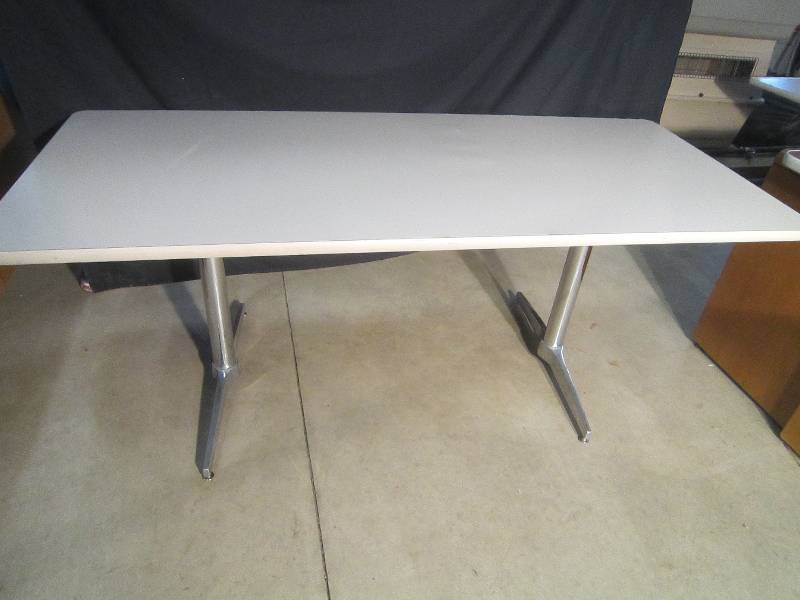 WHITE TABLE WITH LEGS- GOOD CONDITION