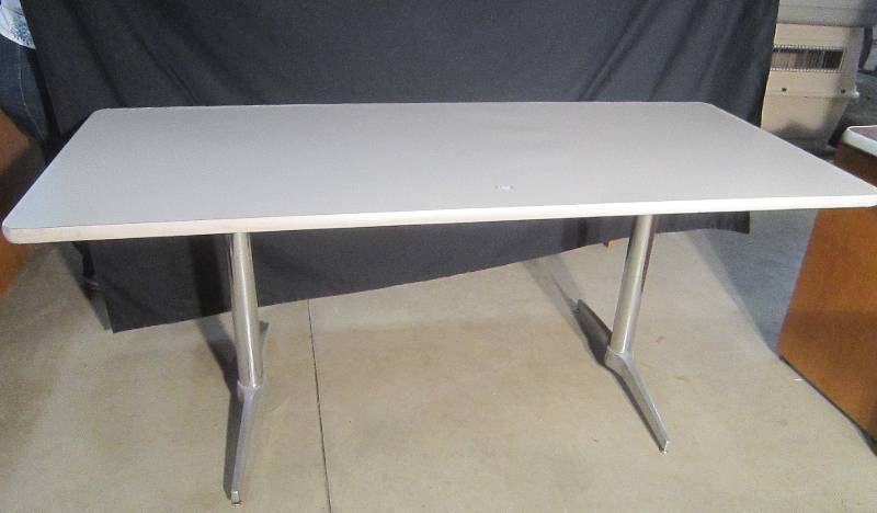 WHITE TABLE WITH LEGS- GOOD CONDITION