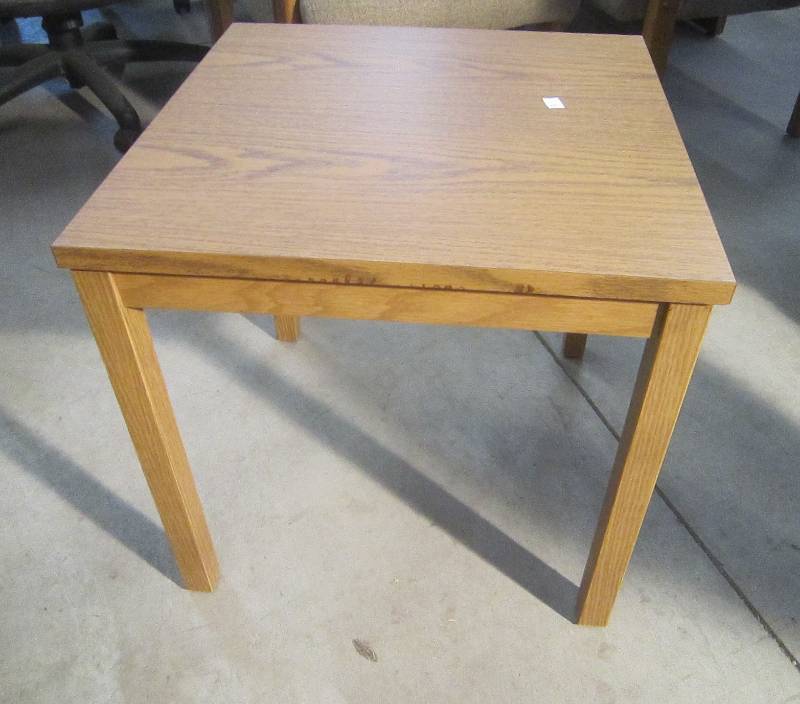 OAK END TABLE OR OFFICE TABLE