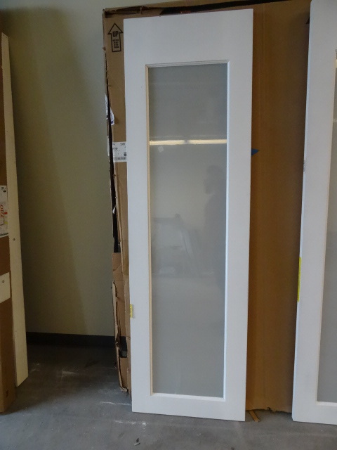 24 X 80 Wood Door with Glass New