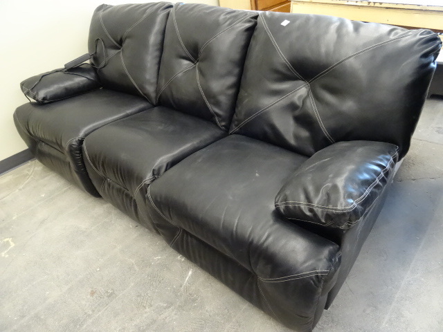 Leather Reclining Sofa Full Size