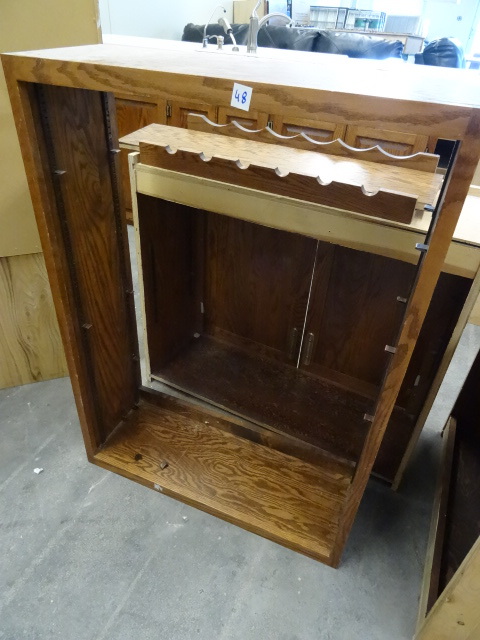 Oak Wood Cabinet No Shelves