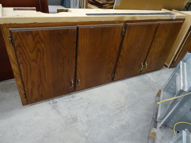4 Door Oak Wood Wall Cabinet