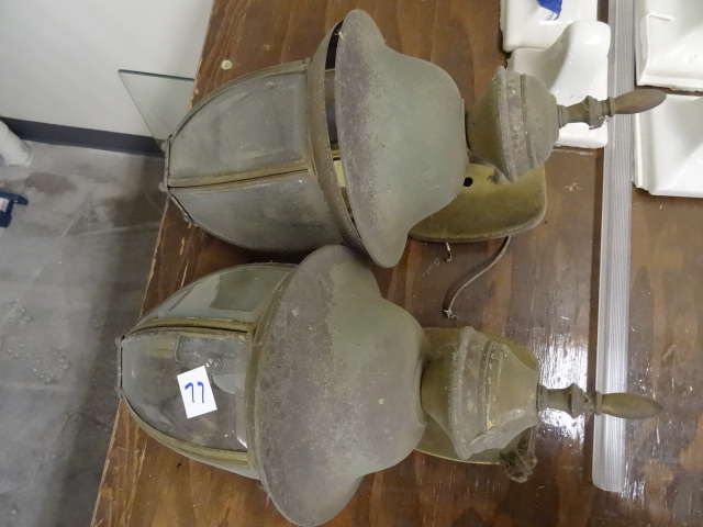 2 Brass Exterior Lights