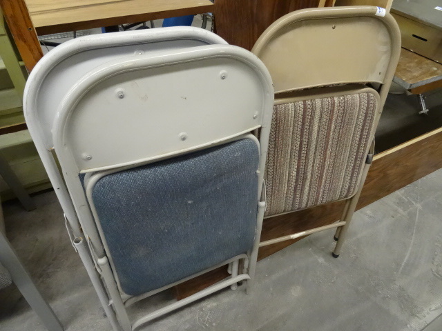 3 Metal Folding Chairs