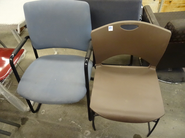 2 Metal Framed Side Chairs