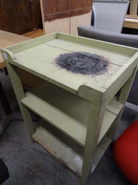 Vintage Wood Shelf Burn Spot on Top