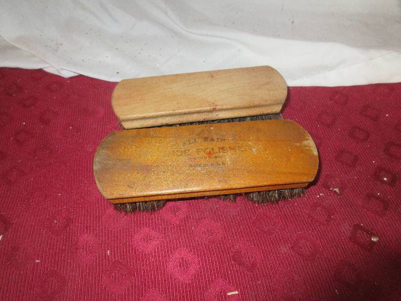 lot 30 image: 2 VINTAGE SHOE POLISHING BRUSHES