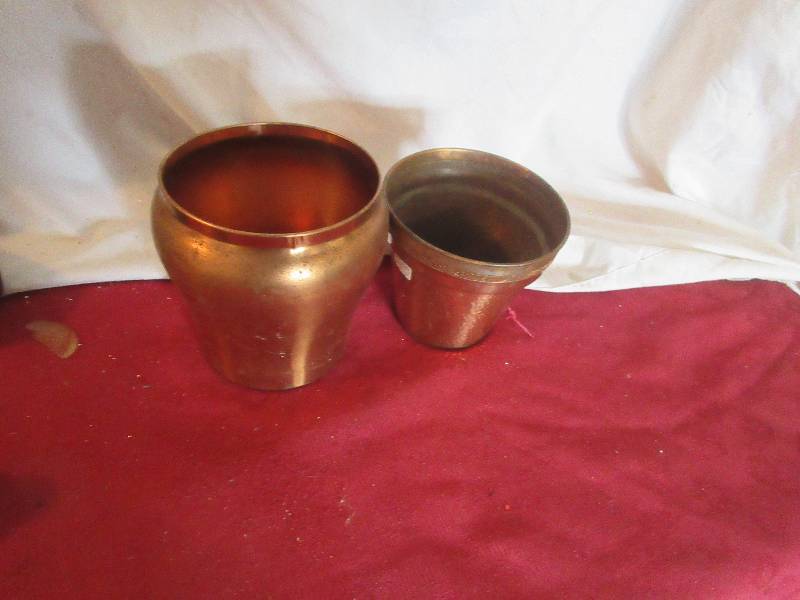 lot 67 image: 2 COPPER POTS