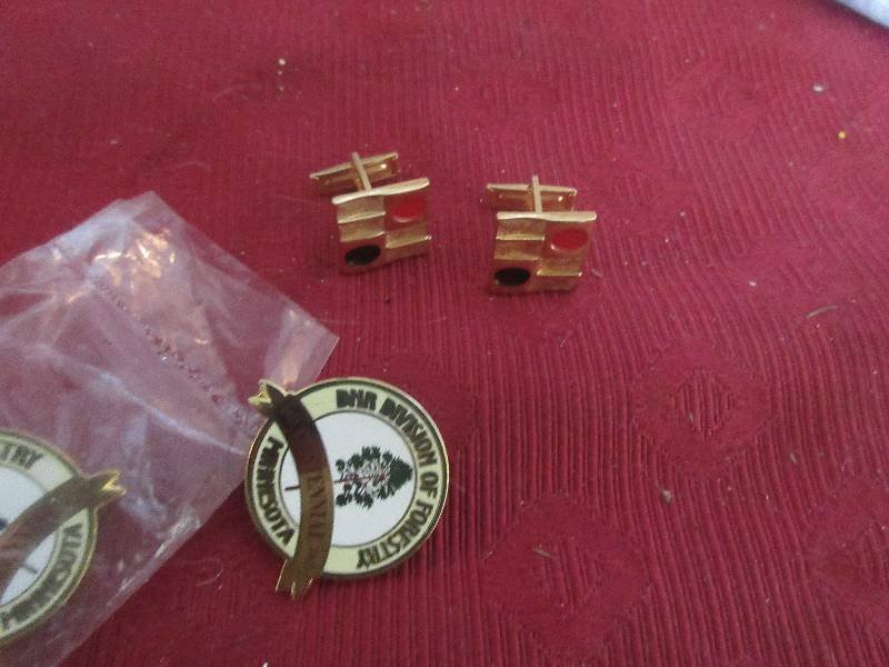 lot 98 image: 2 PINS AND CUFFLINKS