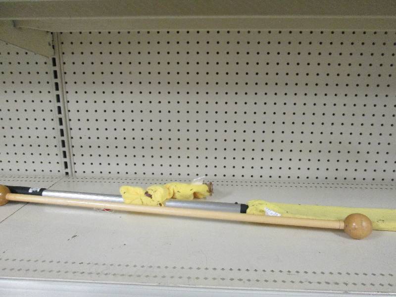 Cleaning rod and Wooden curtain rod...