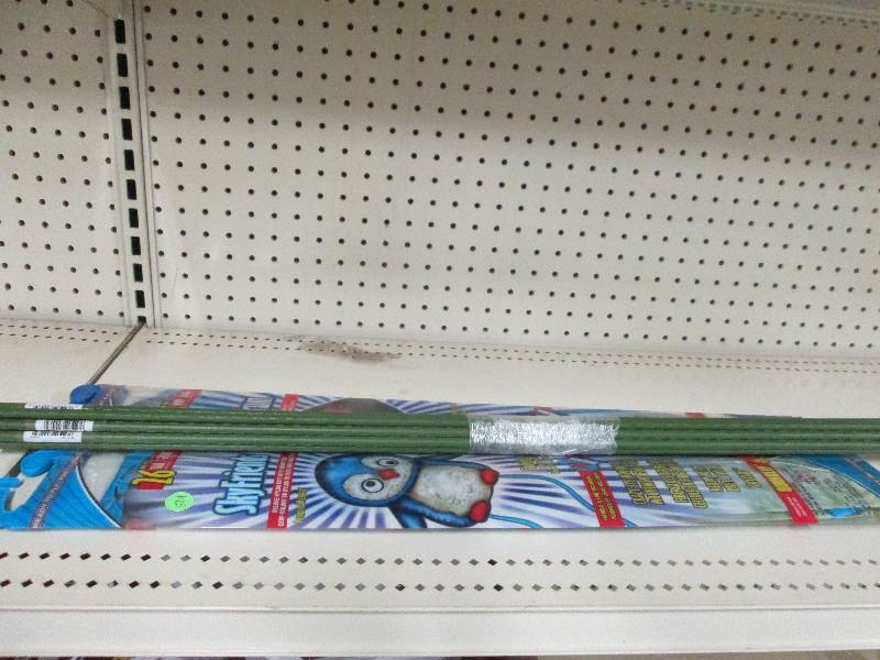 Yard Stakes and 2 kite kits...