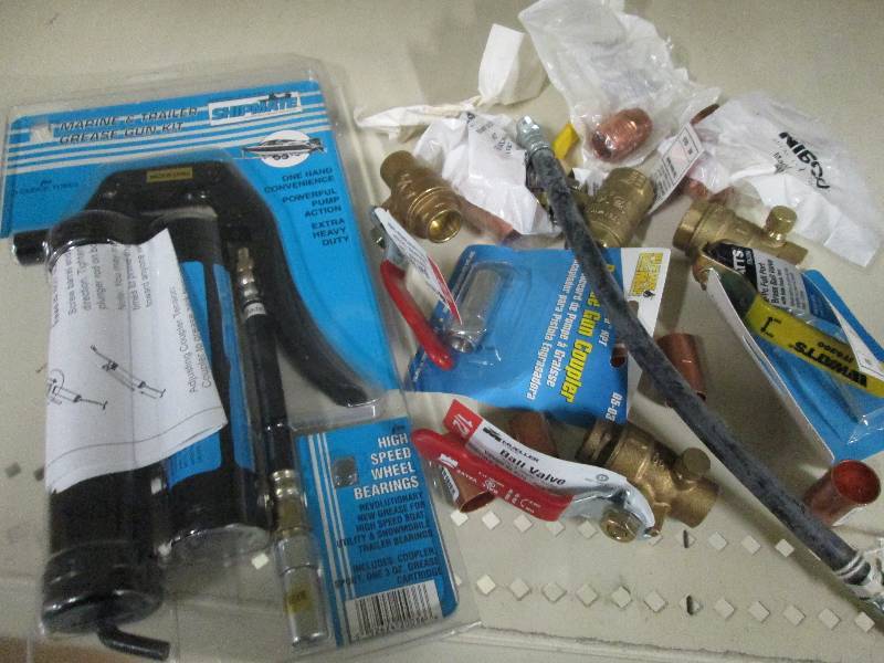 Assorted gaskets, faucet hook ups a...