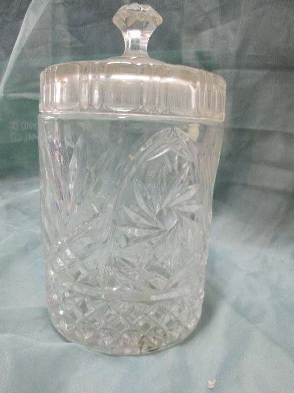 crystal candy dish with lid...