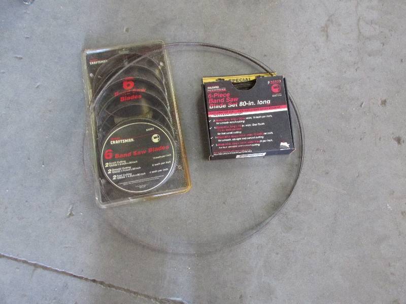 lot of band saw blades...