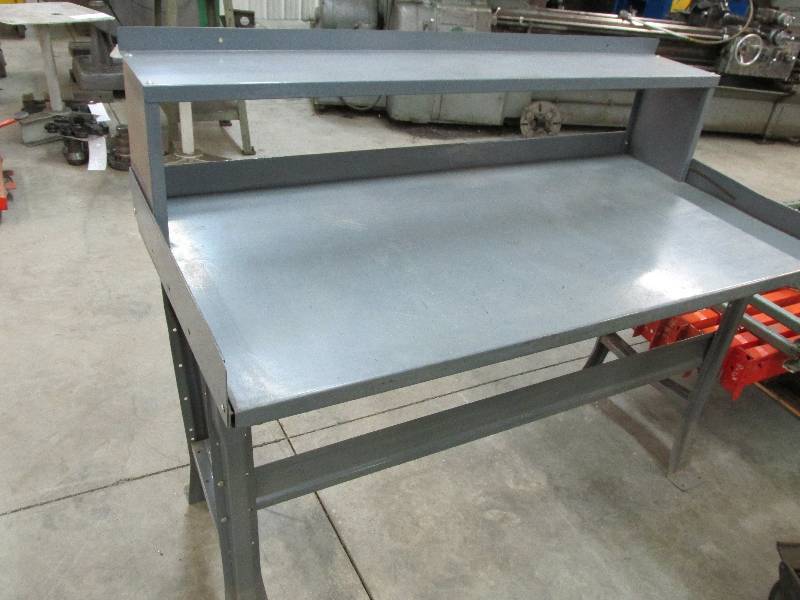 Metal work desk, 5 wide, 31 deep...