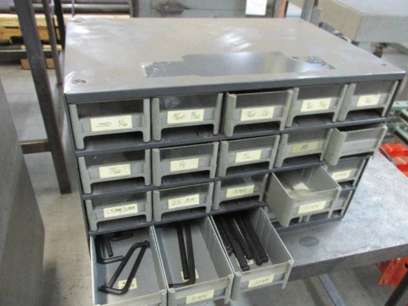 Parts box filled with hex wrenches...