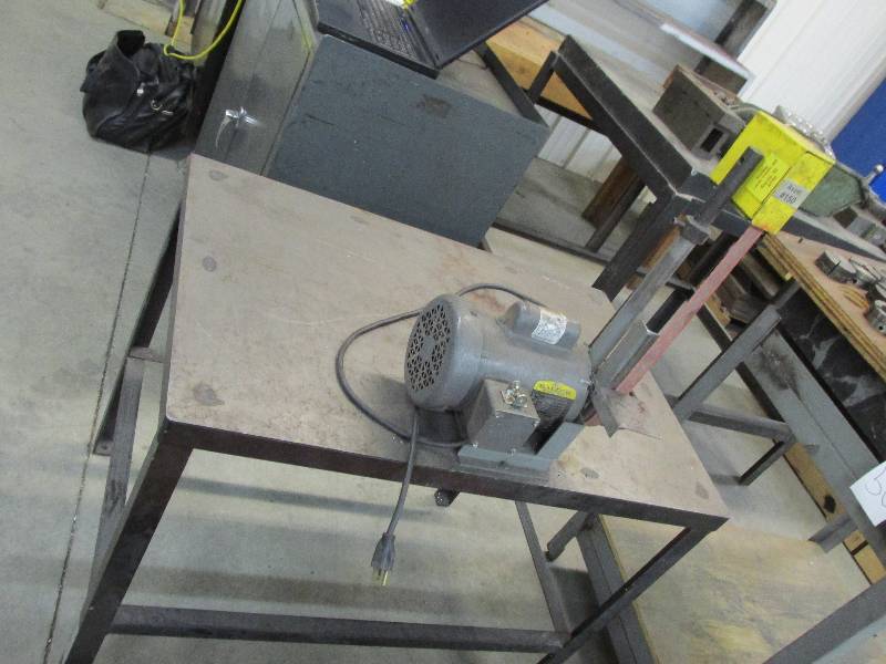 Baldor belt sander on 2 x 3 metal ...