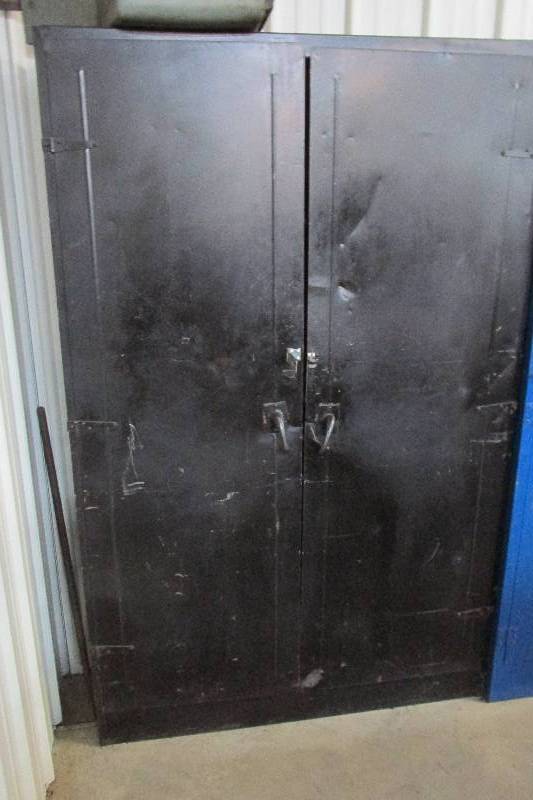 Black Metal tool cabinet, 4 wide, ...