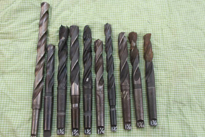 Lot of assorted large drill bits, m...