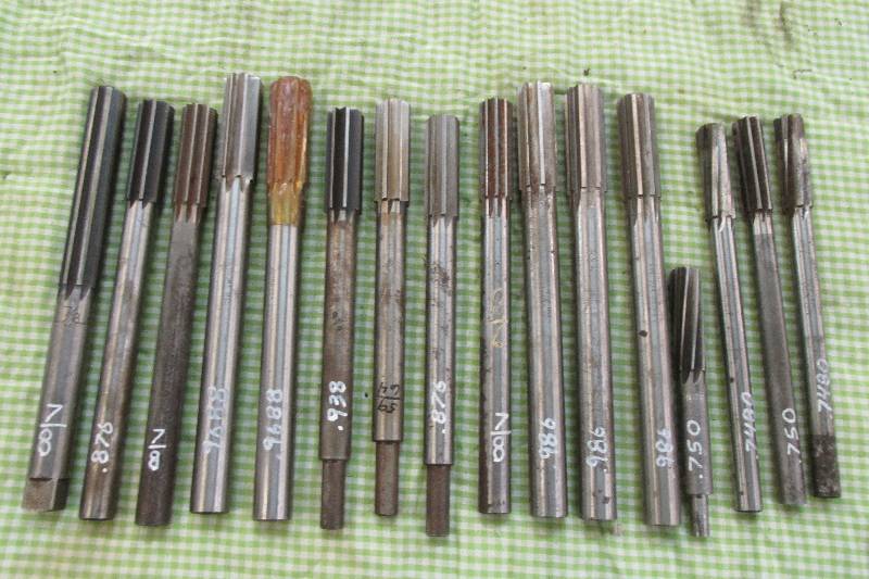 Lot of straight shank reamers...