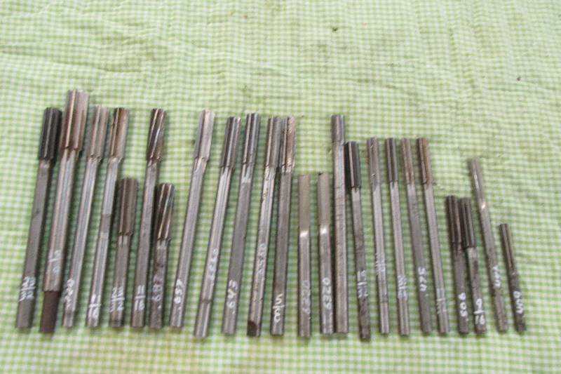 Lot of straight shank reamers...