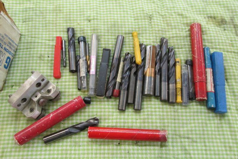 Box of assorted drill bits...