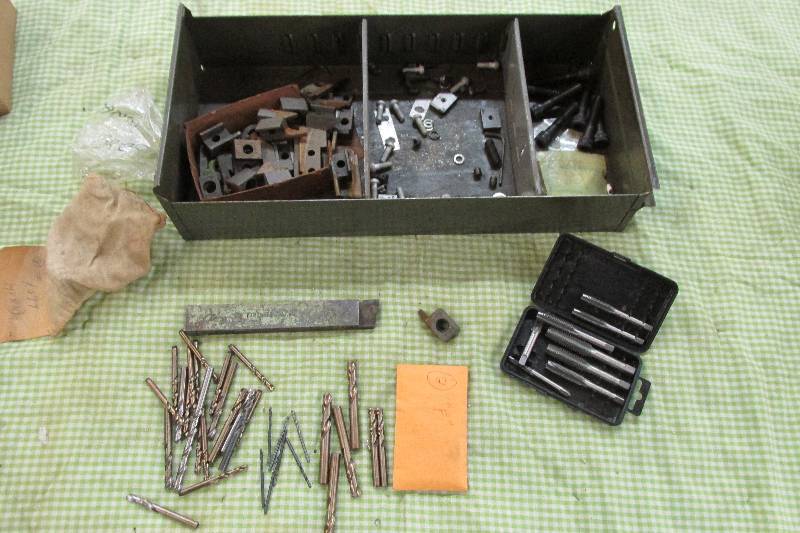Bin of assorted bits and machining ...